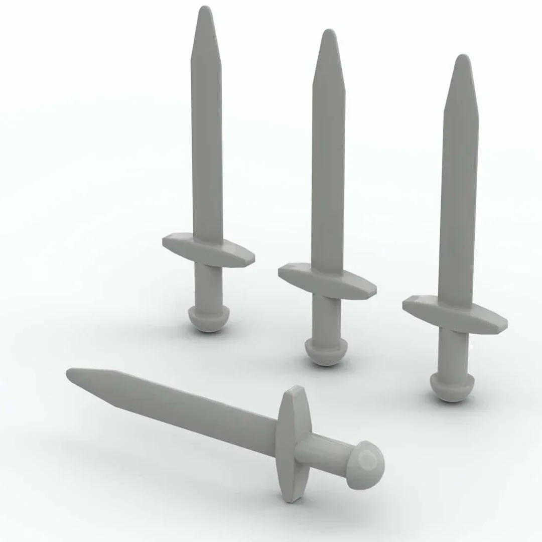 

10 шт. 98370 детали меч для оружия/жистный меч заостренный с тонкими строительными блоками для кроссборда 100% совместимые игрушки-кирпичи «сделай сам»