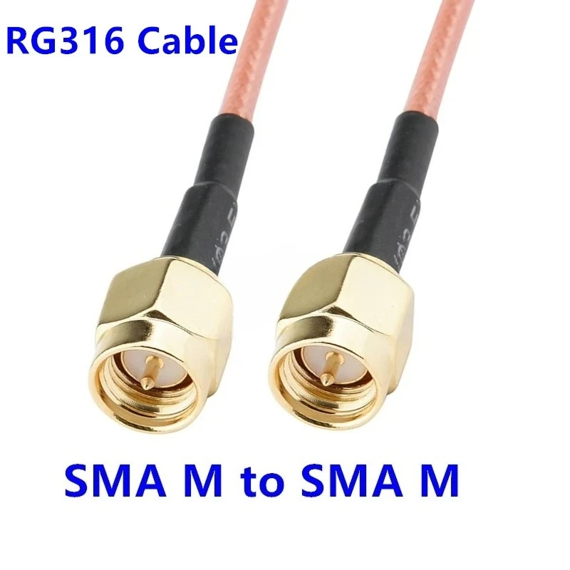 5PCS SMA Male-to-Male RF Coaxial Jumper Cable | RG316 Low-Loss Pigtail Extension Wire