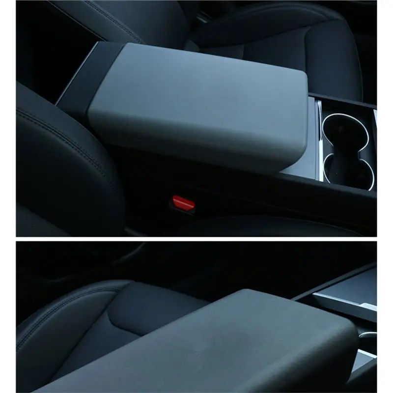 Rare Car Center Console Armrest Lid Central TPE Soft For Tesla Model Y Juniper Launch 2025 Model 3 Highland 2024 White