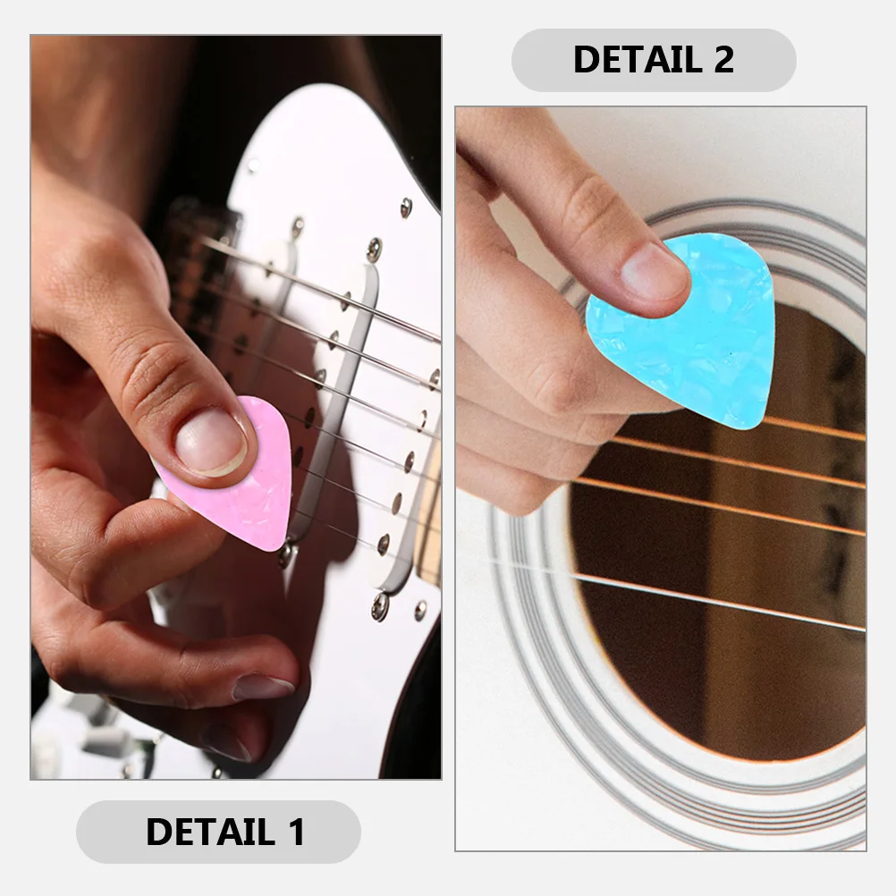 

1 set 1 Set Portable Storage Bag Keychain Pu Material Guitar Picks Case For Electric Bass Acoustic Folk Guitar Picks Small Size