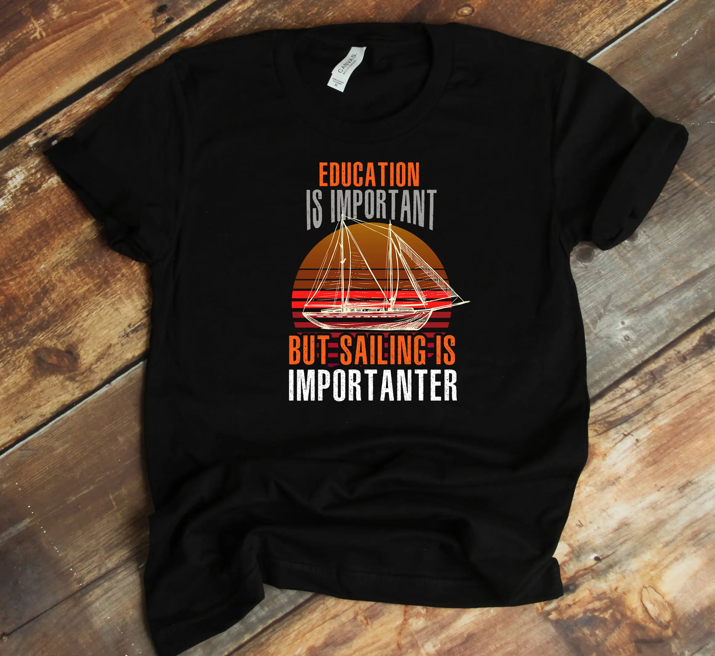 Sailing Is Importanter Funny T Shirt Sailor Boat Captain Pontoon Tank Top