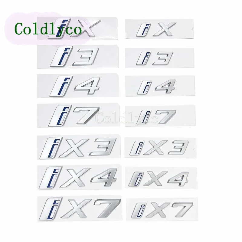 car sticker Emblems for i3 i3 i4 i7 iX iX3 ix4 Z4 E85 E86 E89 G29 G26 i20 G08 G70 Letter Car Styling Accessories