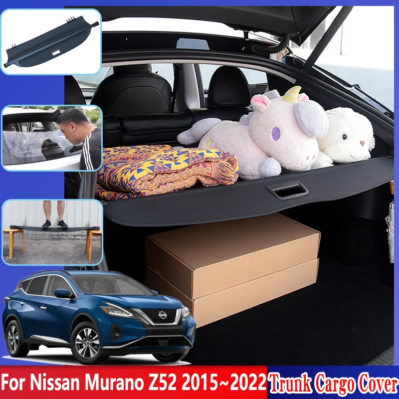 

For Nissan Murano Z52 2015~2022 2021 Rear Boot Cargo Trey Dedicated Car Trunk Curtain Privacy Security Shield Shades Accesories