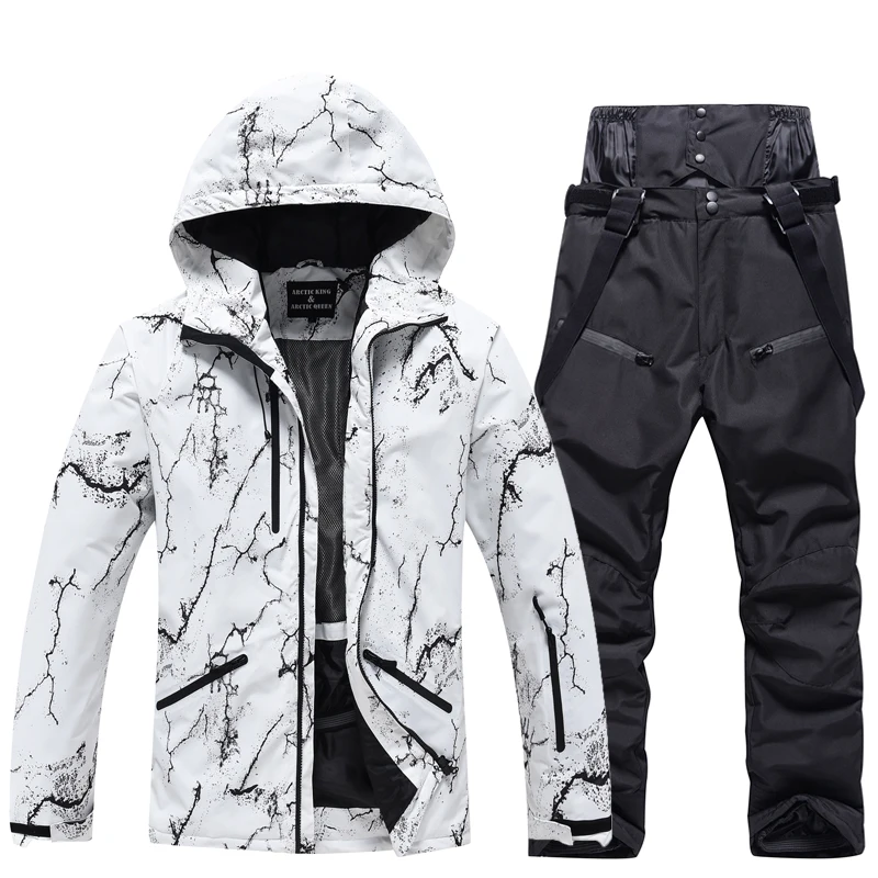 Men's and Women's Ski Suit Sets Waterproof Snow Costume Ski Jacket and Pant Set Outdoor Clothing, Snowboarding Suit Sets