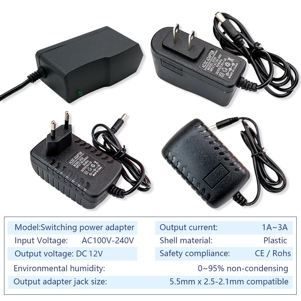 DC 12V Power Supply 1A 2A 3A 5A 6A DC Led 12 V Volt Switching Power Supply Adapter Transformers 220V 110V To 12V