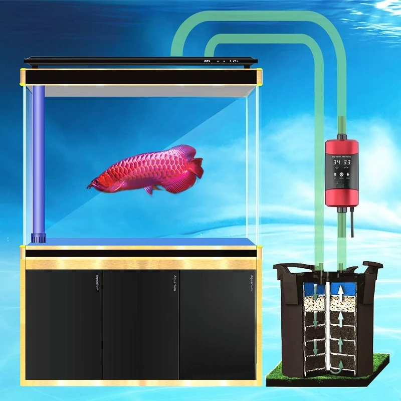 The external heating rod of the fish tank is externally controlled, heater is connected outside tank to automatically