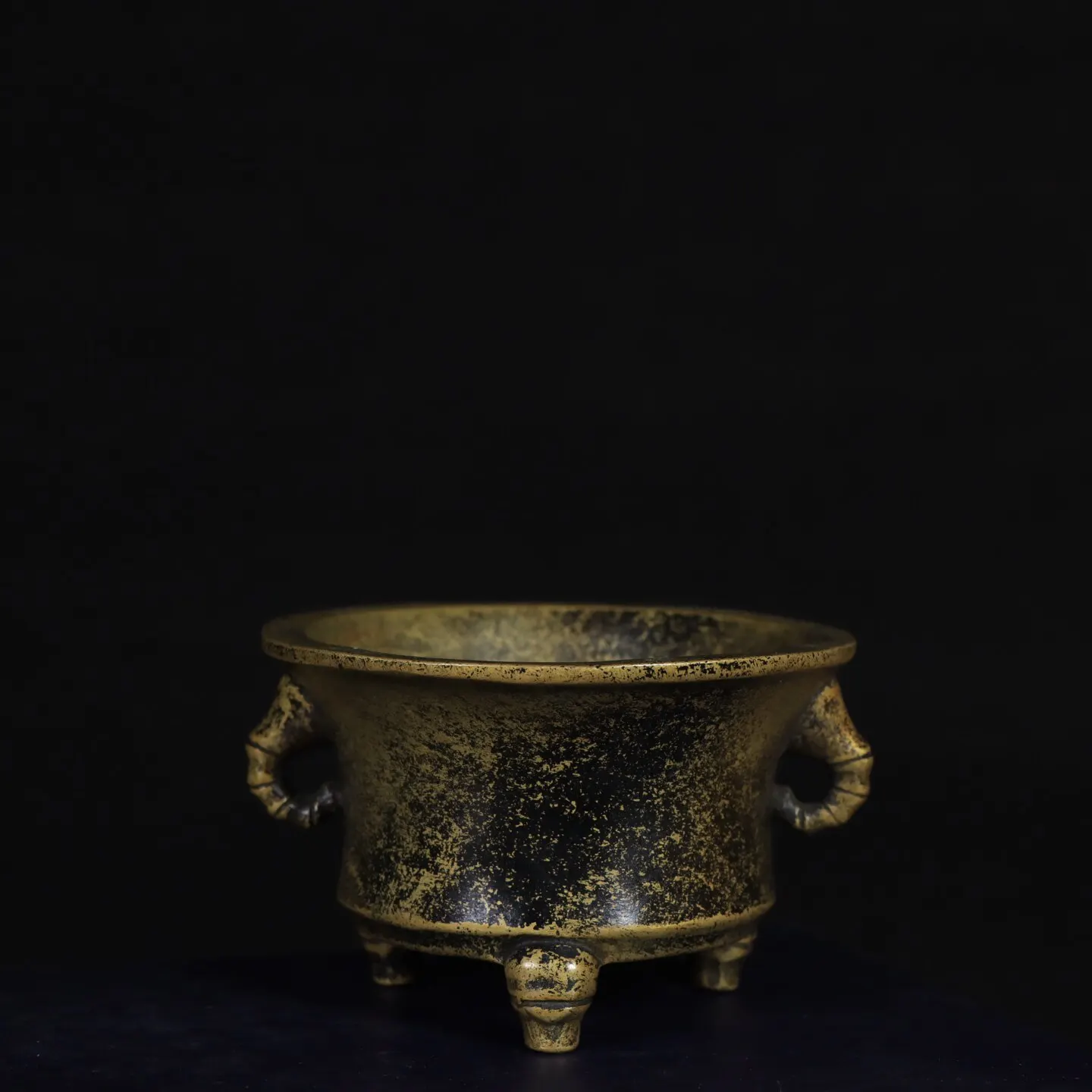Pure Copper Bamboo Joint Incense Burner Antique Copper Craft Natural Patina Home Living Room Decoration
