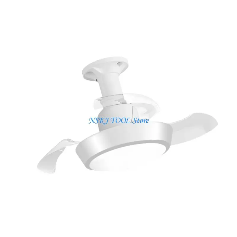 L8RC 3 Lighting Modes Hanging Fan with LED Light for Small Spaces Ceiling Fan Light