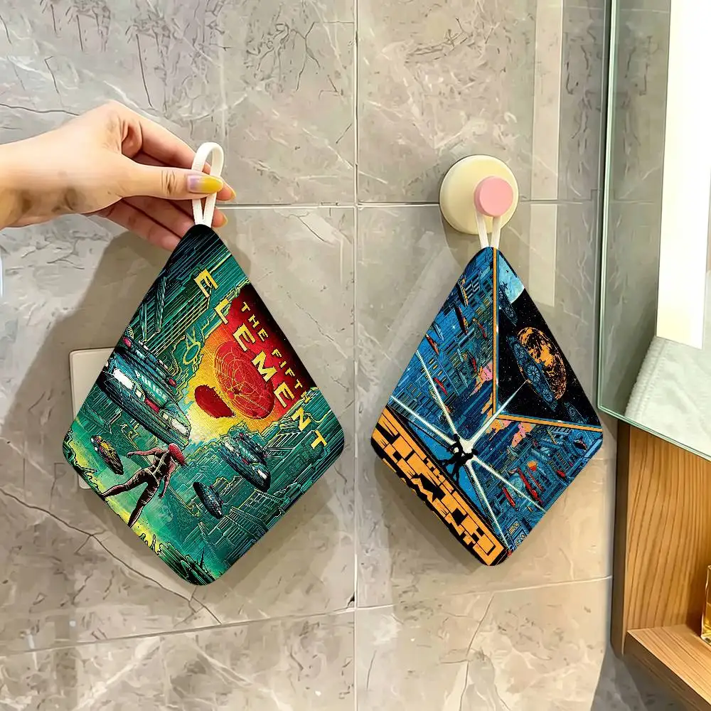Movie The F-Fifth Element Polyester Cotton Daily Towel, Hanging Kitchen Hand Wiping Cloth, Durable for Whole House Use