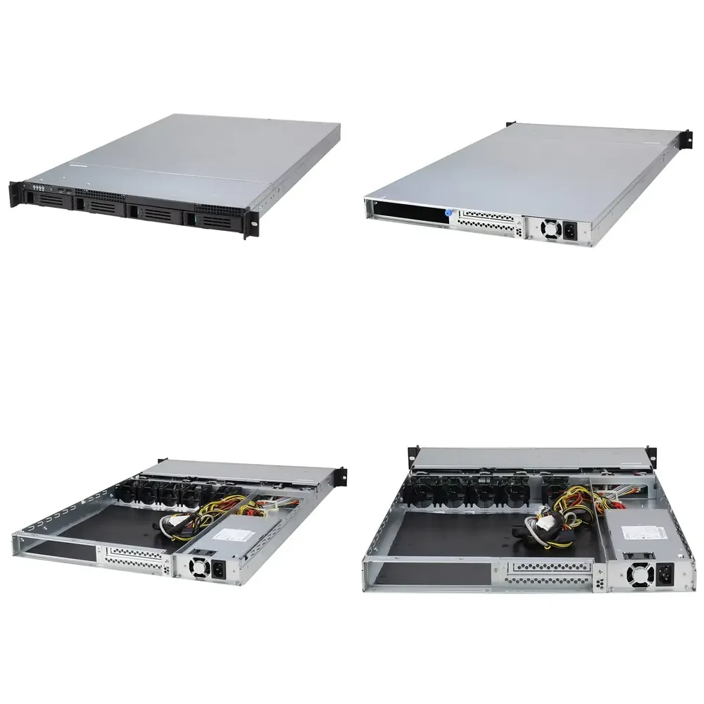 1U670 4-Position Hot-Plug Storage Server Chassis 1U500W Fanless Power Supply SATA Backplane