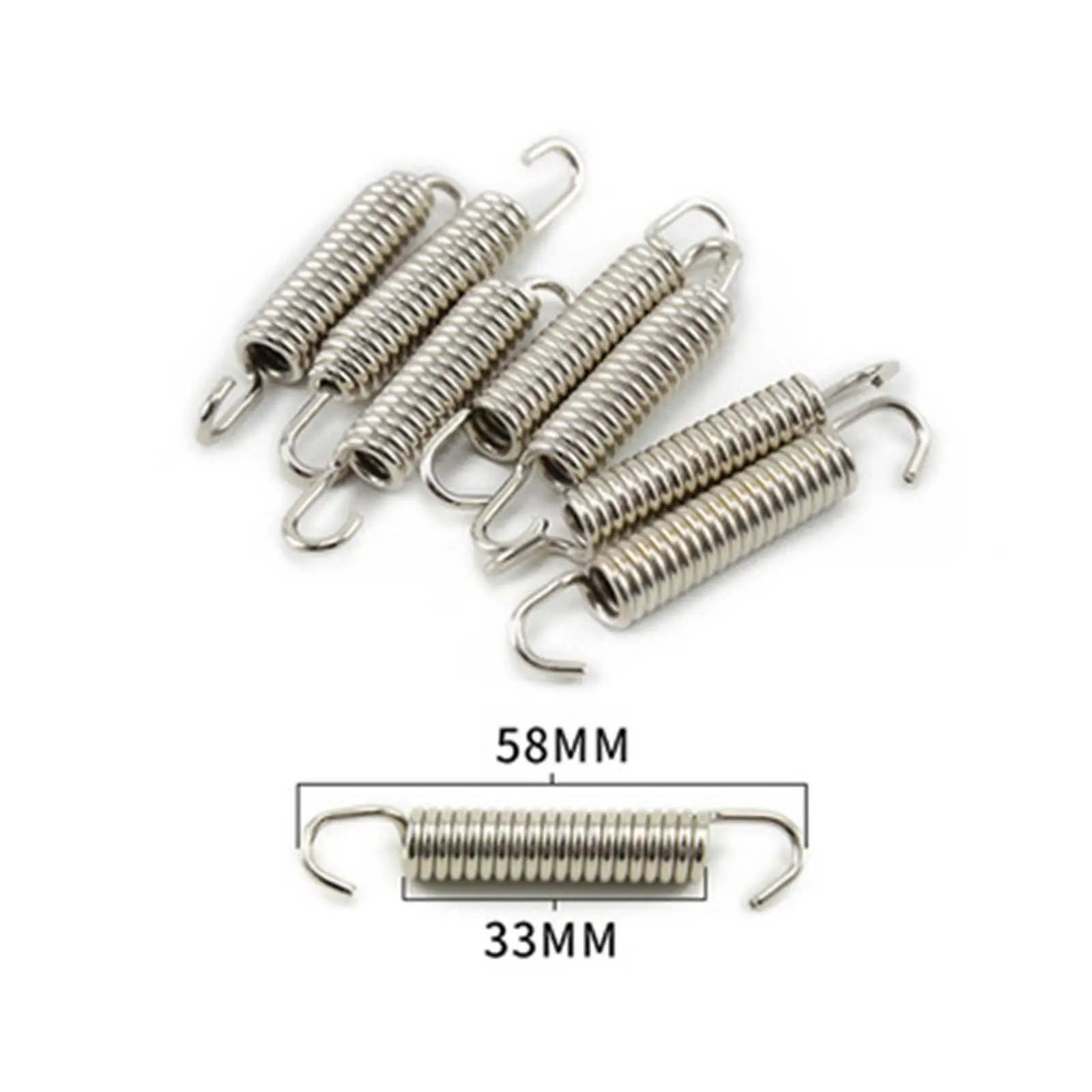 Universal Motorcycle Exhaust Spring 304 Stainless Steel Fixed and Rotatable Hook Support for ATV Pipes