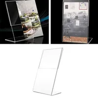 1PC 10x15cm Photo Frame Clear Acrylic Desk Display Stand Table Transparent Holders Deskstop Sign Frame Display Price Tag Poster