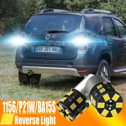 2pcs P21W LED Back Up Lamp Blub Reverse Light 7506 BA15S 1156 Rear Fog Light Canbus For Dacia Duster Sandero Logan Jogger Spring