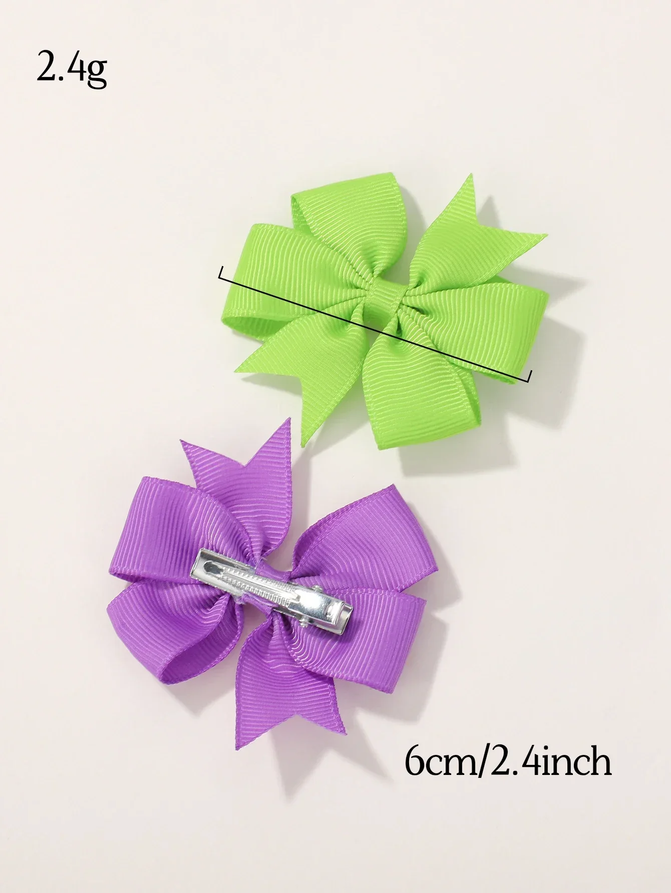 10Pcs/lot Baby Hair Clips 2.4 Inches Hair Bows Handmade for Kids Girls Hairpin Headwear Hair Accessories Wholesale