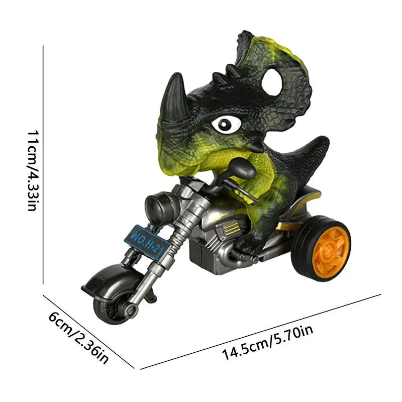 Dinosaur Simulation Motorcycle Toy for Kids, Carro movido a fricção, Jogo educativo