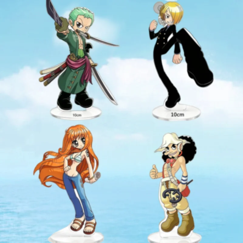 

Anime Acrylic Standing Plates for ONE PIECE Monkey D Luffy Roronoa Zoro Peripheral awesomey Creativity Ornaments Collection Gift