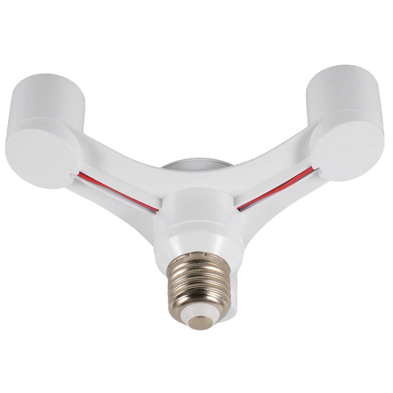 E27 to 3-Way Light Socket Splitter Heavy-Duty Pbt Shell Quick Install DIY Light Bulb Splitter for Office Hallway Conference Room