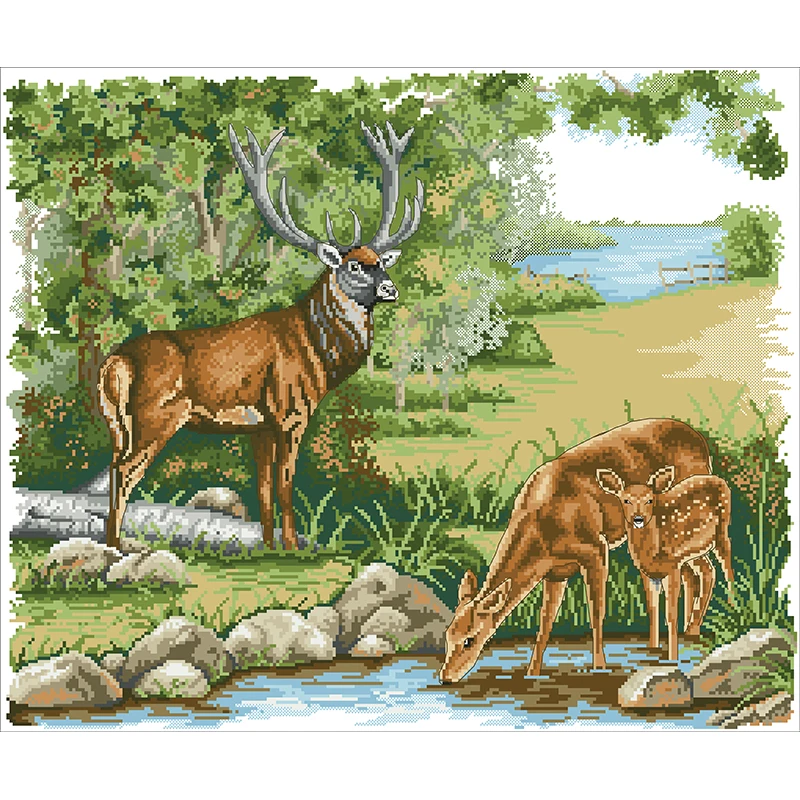 DW714 çapraz dikiş kitleri Stich nakış çapraz dikiş komple kiti iğne sanat ve zanaat hobi DIY noel iğne paketi