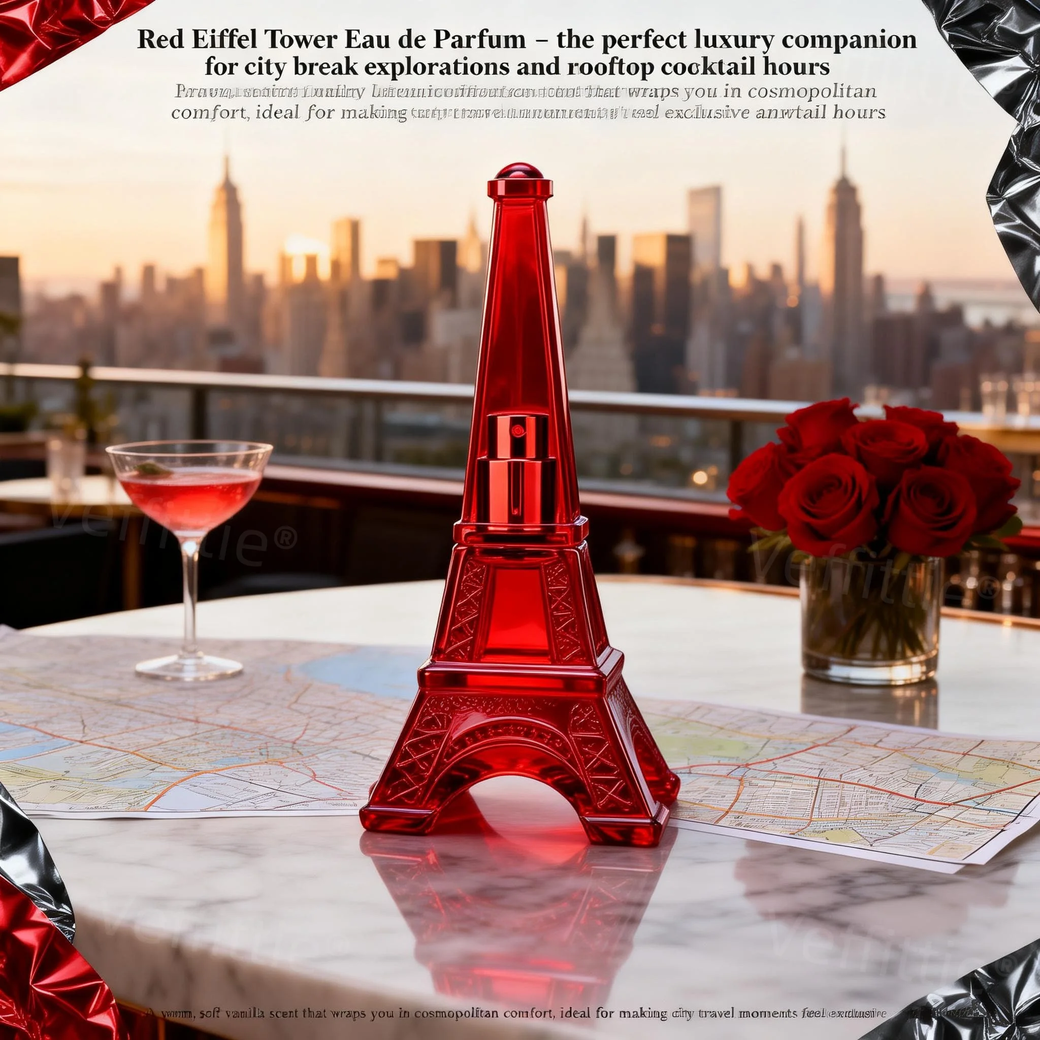 

Office Fruity Tower Fresh Eau De Toilette, 30ml Red Eiffel Bottle, Daily Commute Wear, All Day Fresh, Crisp Invigorating Aroma