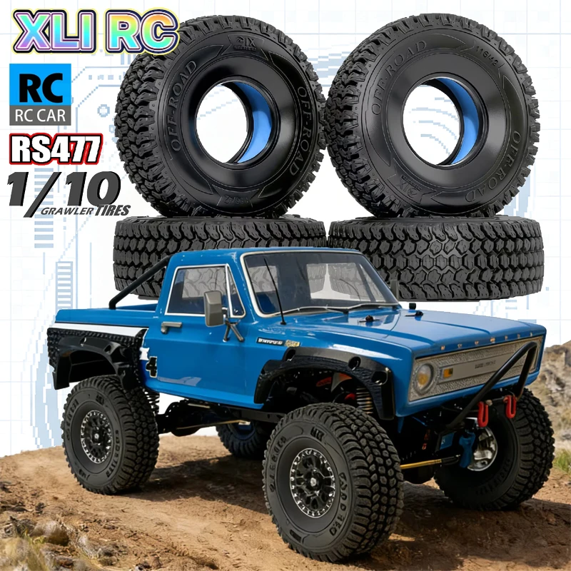 4Pcs 1.9" RC Crawler Tires 116x42mm Rubber Tyres Fit Traxxas TRX4 Axial SCX10 Wraith RC4WD D90 1/10 Car