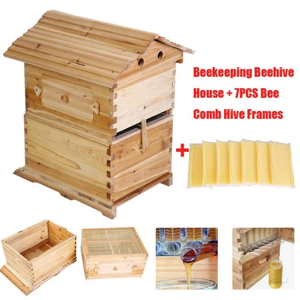 Water-boiled Larch Honeybee Hive Automatic Beekeeping Tool Automatic Honey Extraction Hive Self-Flow Honey Comb Beekeeping Equip