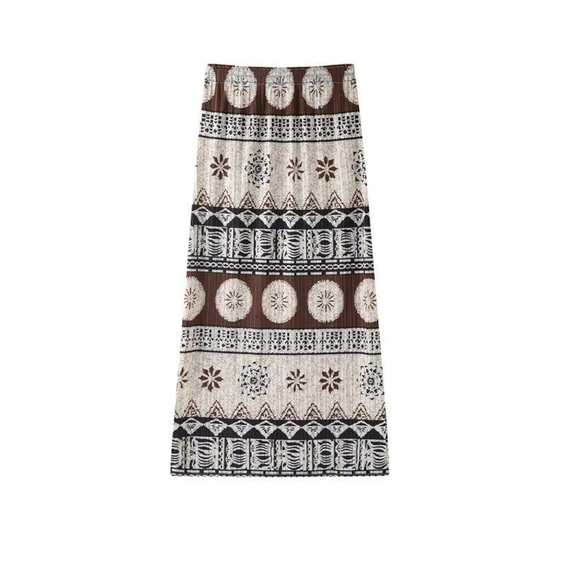 Miyake Pleated Skirt for Women Summer 2026 New High-Waisted Hip-Covering Pleated Fashion Casual Elegant Bodycon Skirt Pleat