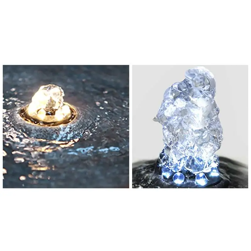 1PC Underwater 6-LED Light Ring For Fountain Fish Pond Water Garden AC Adapter Warm White/White Fountain Light Ornament.
