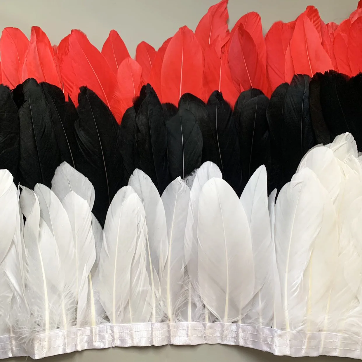 10Meters/lot Natural Goose Feathers Trimmings Fringe for Needlework Sewing Clothing Plume 15-20cm DIY Wedding Feather Decorative
