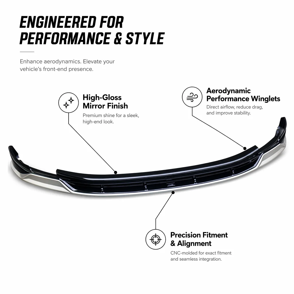 Front Bumper Lip for 900 Vacuum Formed PP Front Spoiler Chin Splitter Tuning Exterior Upgrade Accessories