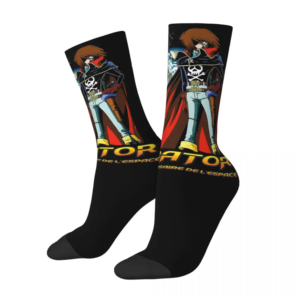 Space Pirate Captain Harlock Albator Men and Women printing Socks,lovely Applicable throughout the year Dressing Gift