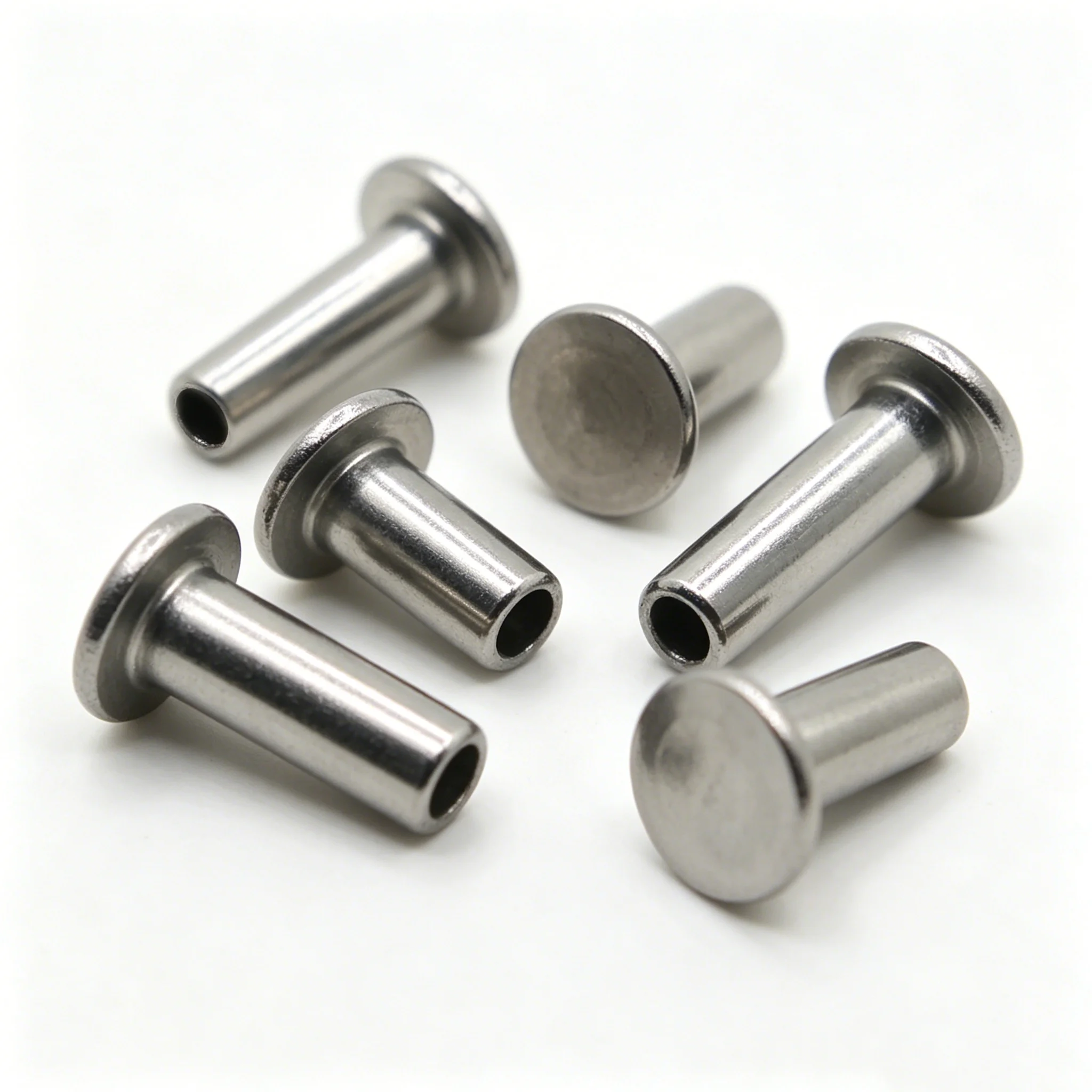 

GB875 304 Stainless Steel Flat Truss Head Semi-hollow Rivet Semi-tubular Shank M2 M2.5 M3 M3.5 M4 M4.5 M5 M6 Rivets 100/200pcs