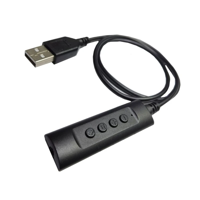 QX2B Lekka karta dźwiękowa USB Zewnętrzna karta dźwiękowa USB na 3,5 mm Adaptery USB Konwertery do nagrywania komputerowego,