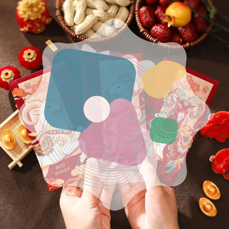 6pcs Festive 2027 Year Of The Sheep Red Envelopes Paper Cartoon Money Pockets Lucky Money Envelopes Chinese Lunar New Year
