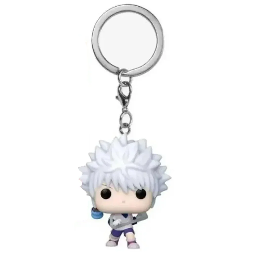 Pop Full time Hunter Killua Zoldyck Keychains Anime HUNTER×HUNTER GON·FREECSS Figurines Collection Vinyl Action Figure Toys