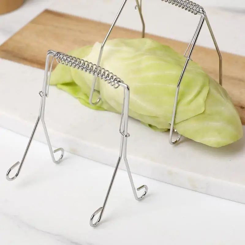 D0AB 2 Pack Spring Bowed Rustless BBQ Tongs for Secure Grilling and Roasting with Permanent Building