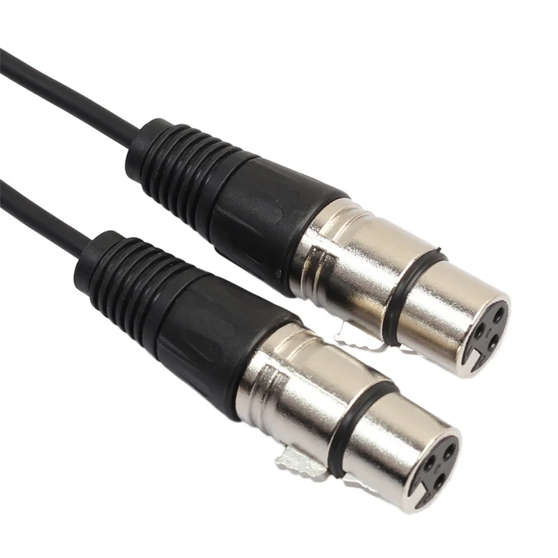 34Cm 3pin Xlr 1 Mannelijk Naar 2 Vrouwelijke Audio Verlengkabel Microfoon Y Splitter Snoer Lijn Voor Mixer Recorder 3 Pin