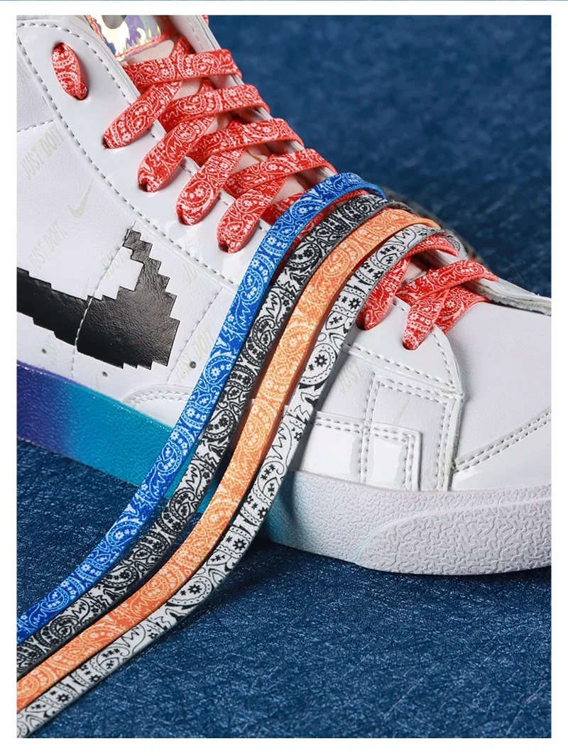 Cashew-Blumen-Schnürsenkel, flache Schnürsenkel für Sneaker, kreative, farbenfrohe Schnürsenkel mit Farbverlauf für Herren- und Damenschuhe, Accessoires, 1 Paar. – Detail 13