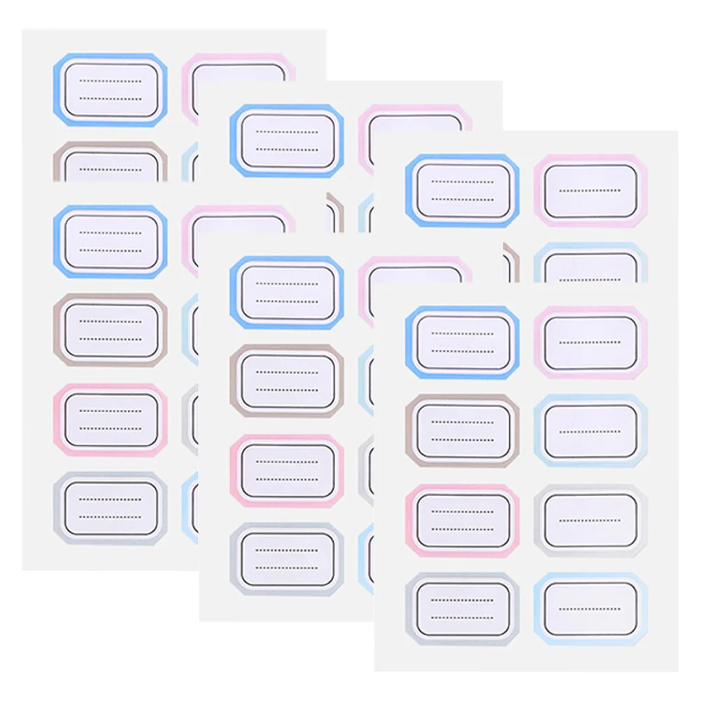 

36 Sheets Handwritten Label Stickers Clear Easy-to-Use Name Tags for Bedroom Office Home Organization Portable Product Stickers
