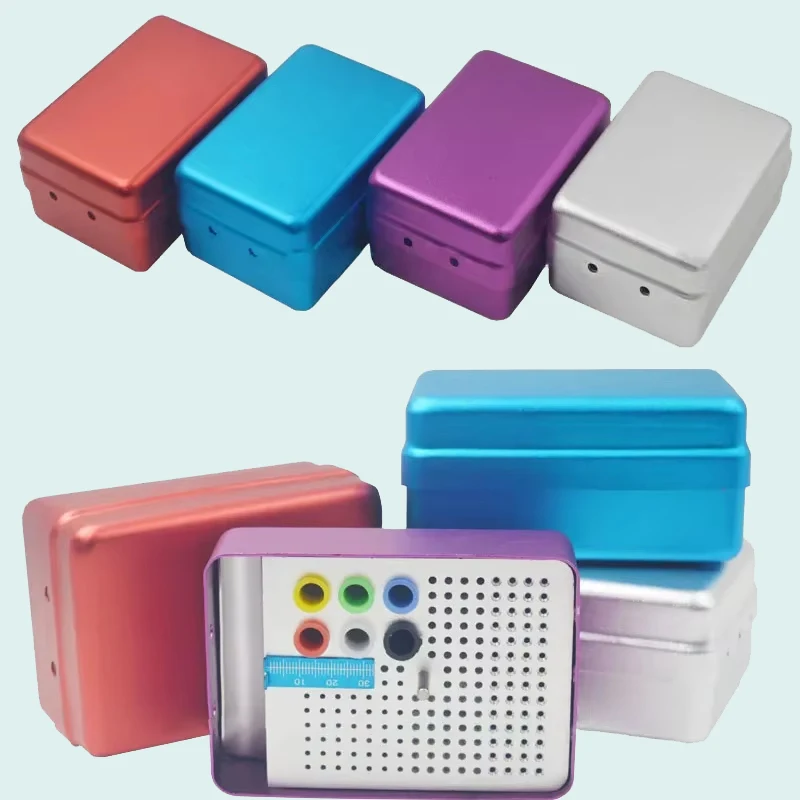 

1Pc Dental Bur Sterilization Box Autoclave 180 Hole Dental Needle Placement Box Dentistry Aluminum Accessories