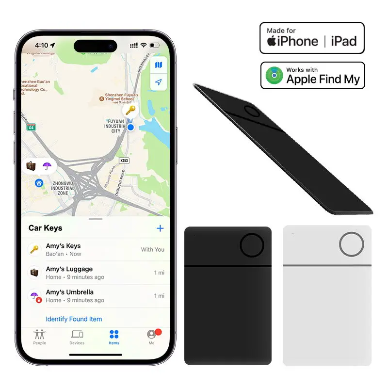 Wireless Icard Finder for Apple Find My App Controlled Bluetooth Globally Tracking Smart Tag Droppshipping Document Locator