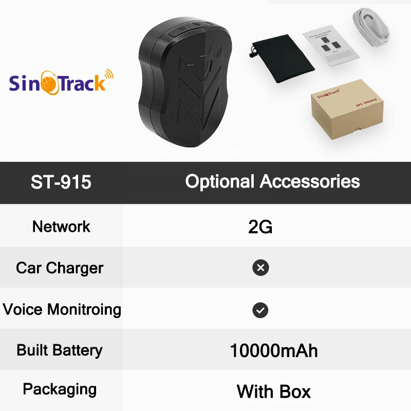 SinoTrack GPS Tracker 4G 10000mAh ST-915 Waterproof GPS Vehicle Tracking Magnet Long Standby Battery Real Time Position FREE APP image 3