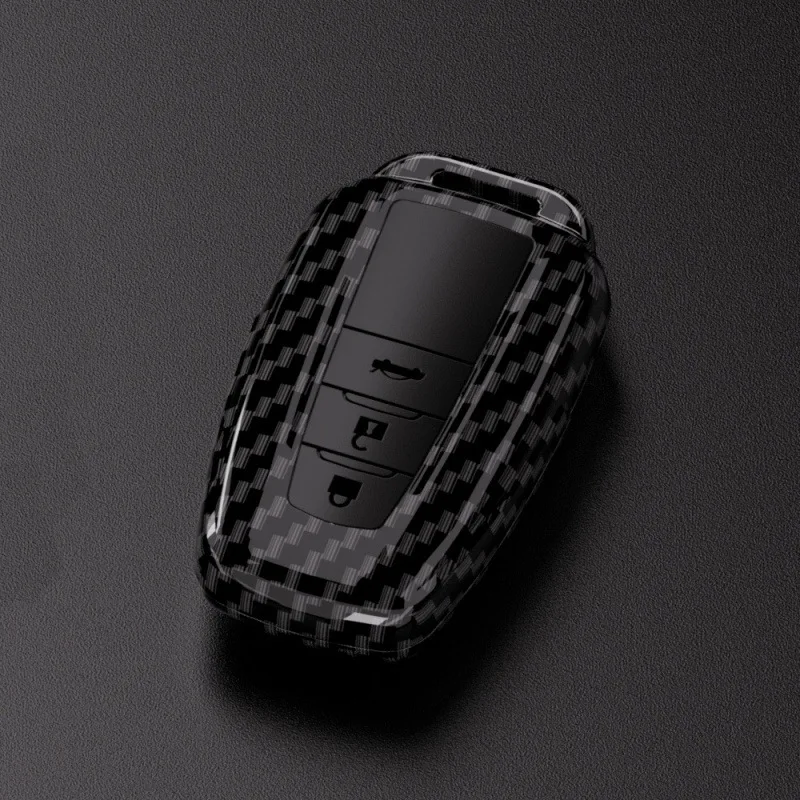 

ABS Carbon Fiber Style Car Key Fob Protective Cover Case Shell For Toyota Prius Camry Corolla CH-R RAV4 Land Cruiser Prado