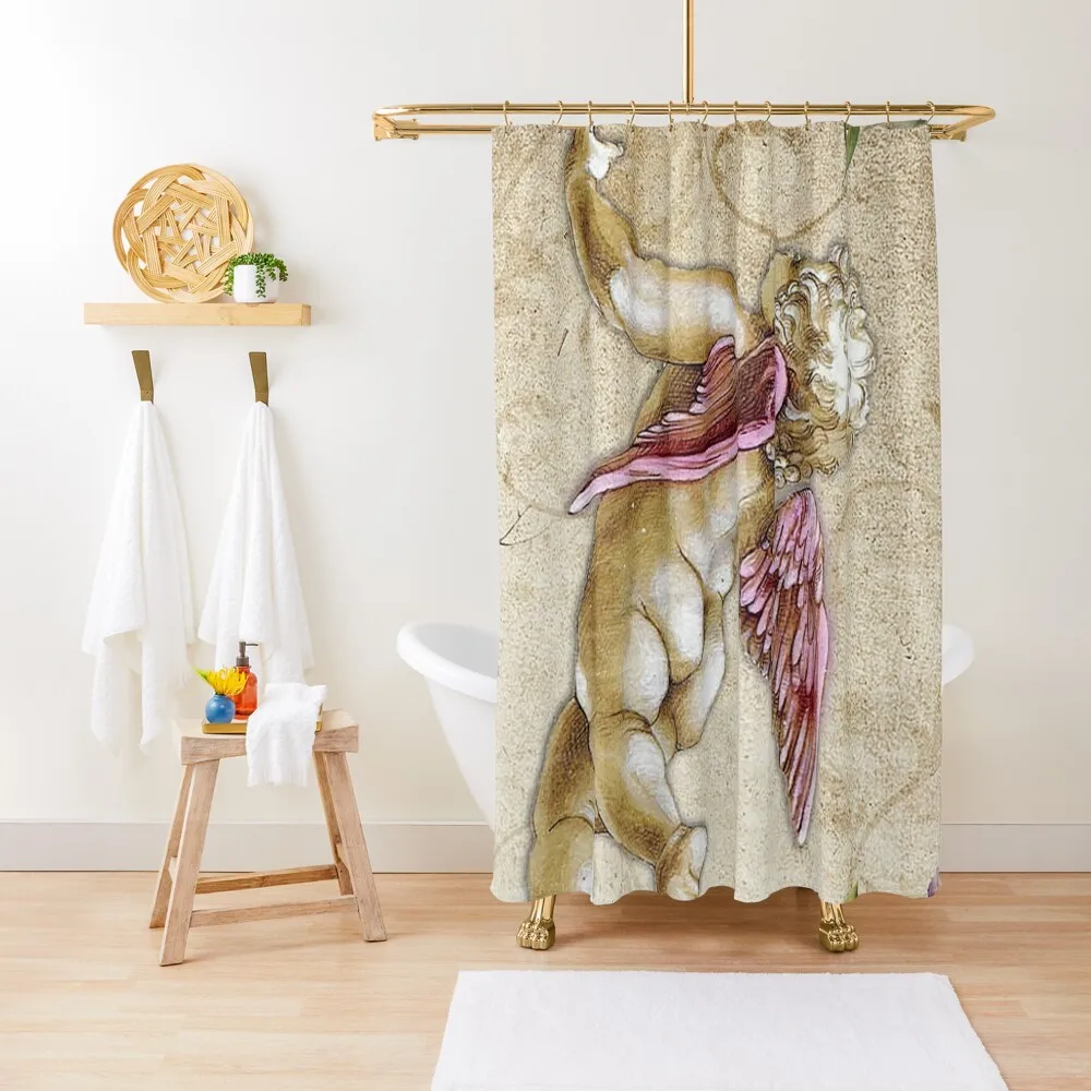 

vintage angel, victorian angel Shower Curtain Bathroom Box Shower Waterproof Set For Bathroom Waterproof Fabric Bathroom Curtain