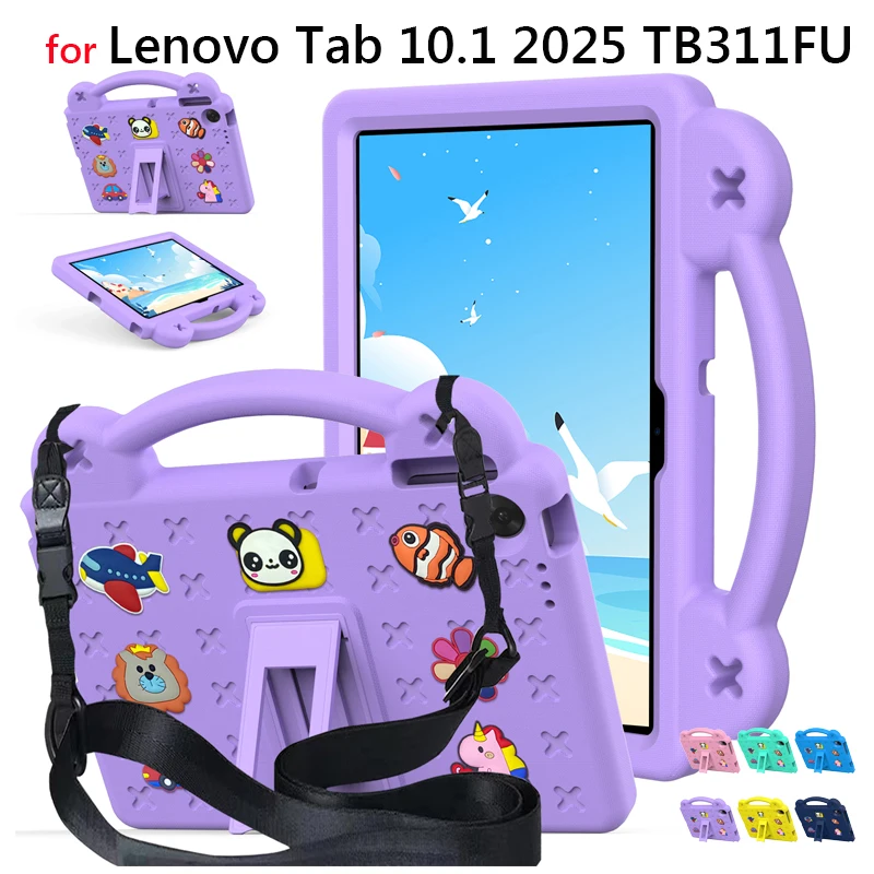 

Чехол для Lenovo Tab 10,1 дюйма TB311XU TB311FU 2025 Tab K10 Gen2 10,1 TB311FU TB311XU EVA Kids Safe Мягкий силиконовый чехол-подставка