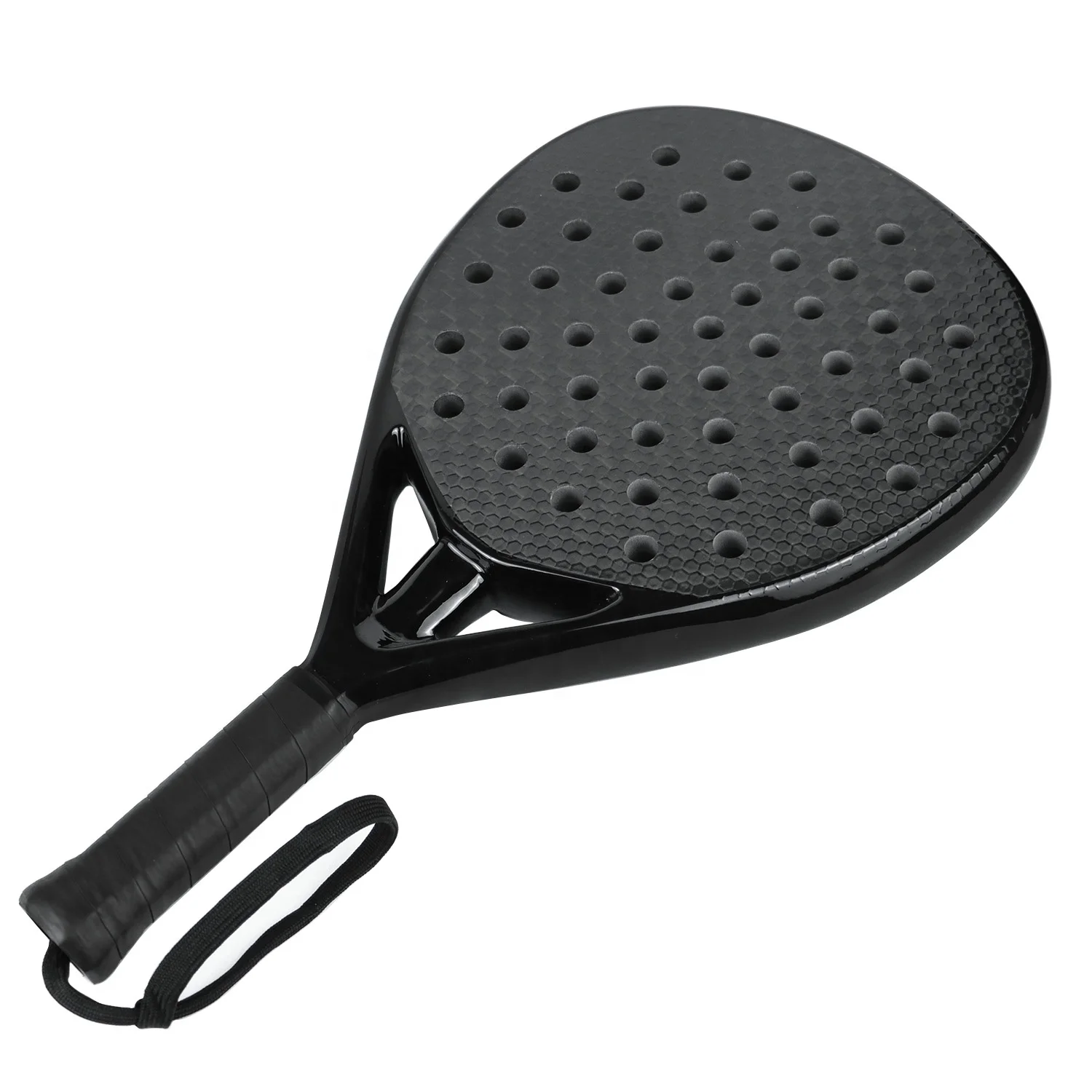 P68 Teardrop 12K 3D Finishing Carbon Fiber Padel Racket for Intermediate and Advanced Player