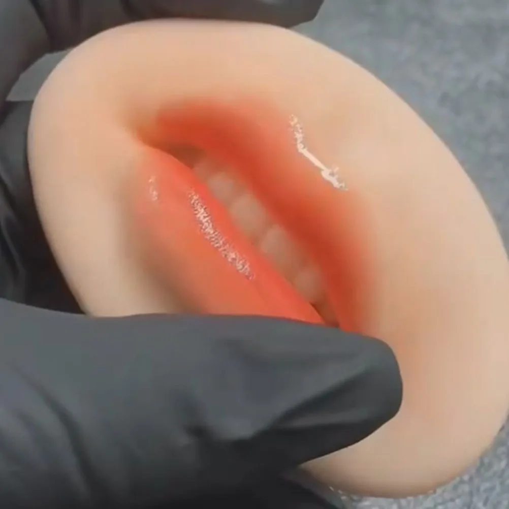 Moule à lèvres 3D en Silicone, fausse peau, pratique professionnelle des lèvres, fourniture de tatouage, élastique plus doux, 3 pièces
