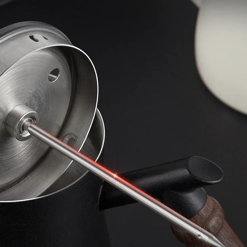 مسبار درجة حرارة القهوة من الفولاذ المقاوم للصدأ 0 ~ 100 ℃   ميزان الحرارة لإبريق القهوة وإبريق مزبد الحليب وأدوات قياس المطبخ والمقهى