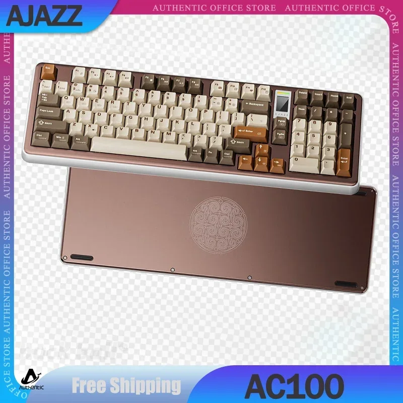 

Клавиатура Ajazz AC100 игровая механическая, 3 режима, 98% ГГц, Bluetooth, 2,4 клавиши