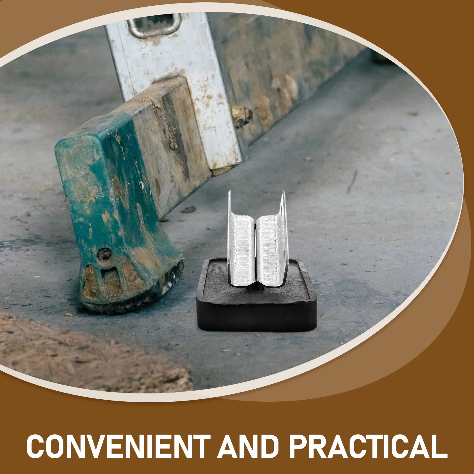 سميكة المطاط سلم قدم منصات عدم الانزلاق مقاومة للاهتراء استقرار حصيرة لتمديد سلالم الألومنيوم الألياف الزجاجية