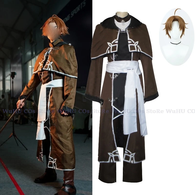 Anime Mushoku Tensei Roleplay Rudeus Greyrat Cosplay Rudeus Greyrat Wig Men Adult Halloween Carnival Party Clothing Cos Uniform